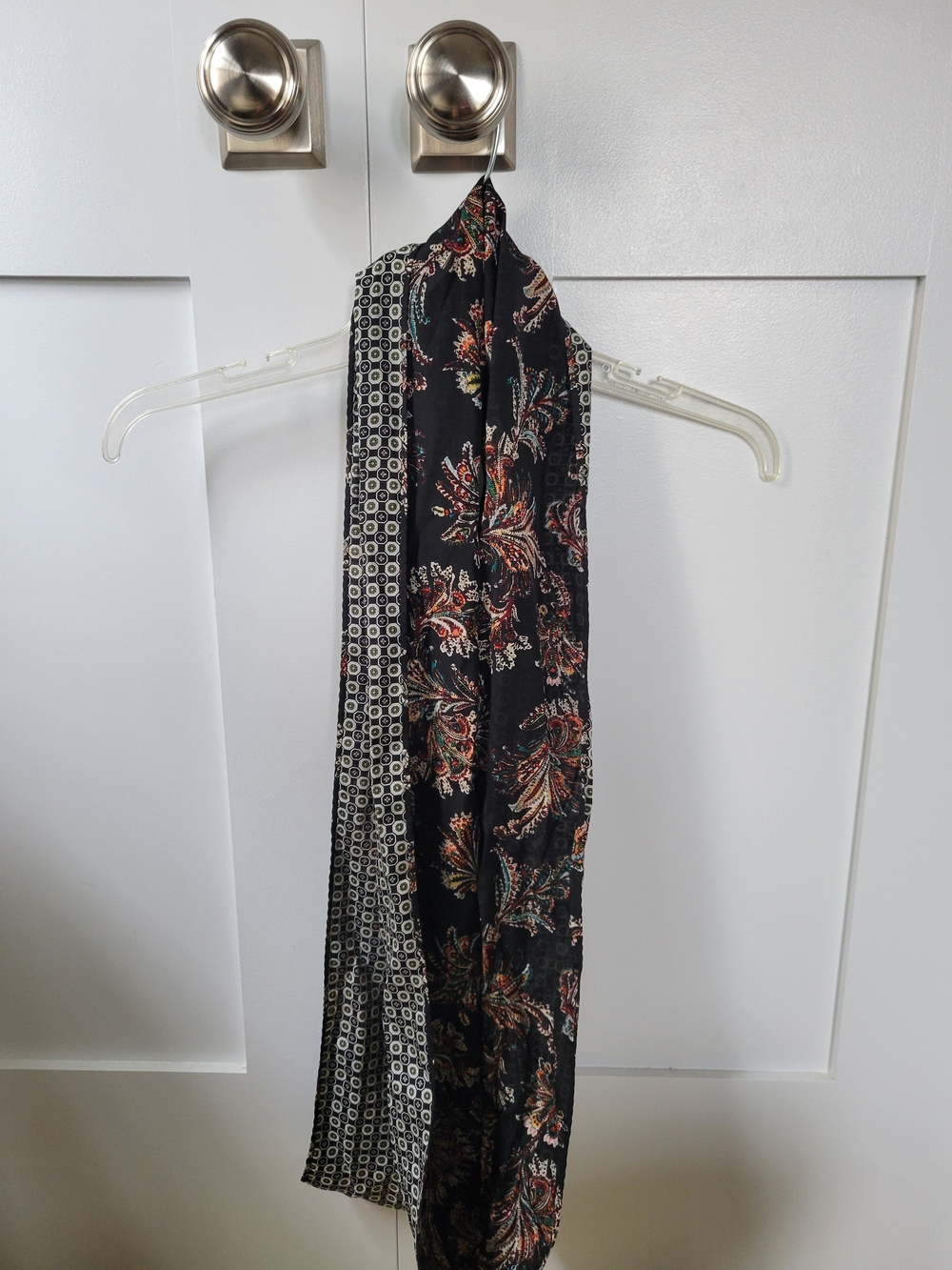 J. Jill Black Paisley & Geometric Border Scarf